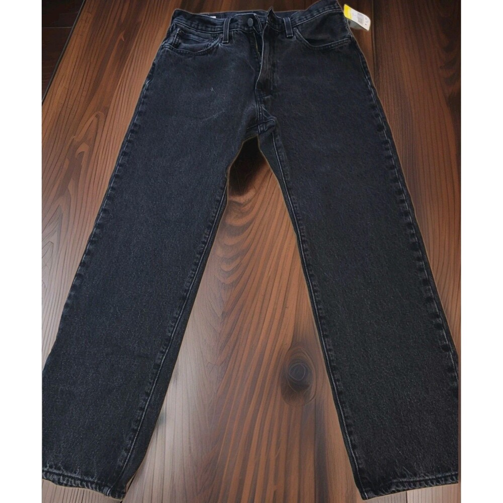 Levi's Premium 555 Relaxed Straight Jeans W31 L30 Welcome To The Rodeo Black...